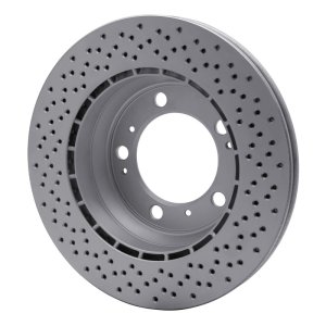 Porsche Boxster Brake Rotor (1) - Rear - R1 Concepts - GEOSPEC Coated Rotor - Drilled - `00-`08